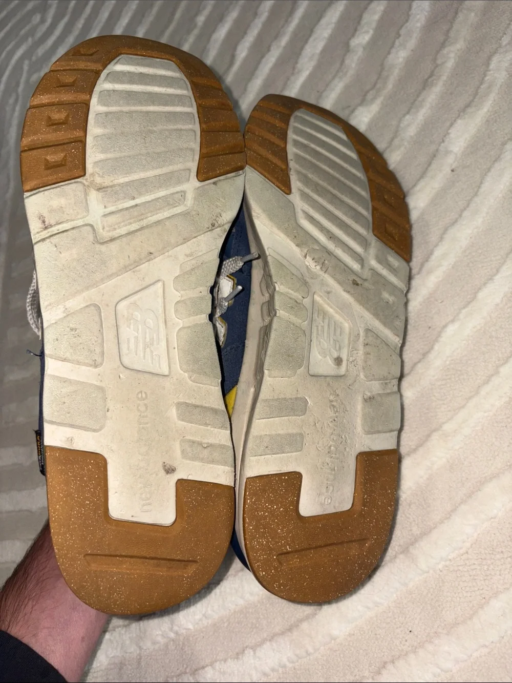 New Balance Kids Navy and Yellow Retro Runner Sneakers